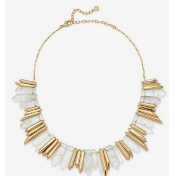Stella & Dot | Rare Retired💫Rebel Quartz Crystal + Gold Statement Bib Ne… - Picture 10 of 11